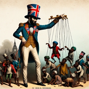 Charge sobre o imperialismo britânico na África