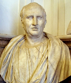 Busto de mármore do filósofo romano Cícero