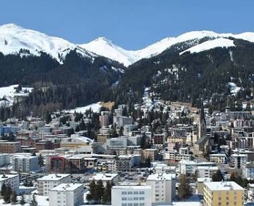 Cidade de Davos na Suíça Cidade de Davos na Suíça