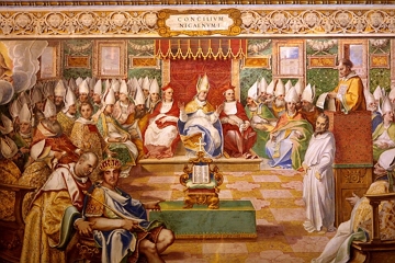 primeiro Concílio de Niceia Pintura do século XVI retratando o primeiro Concílio de Niceia