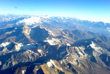 Cordilheira dos Andes na Am&eacute;rica do Sul