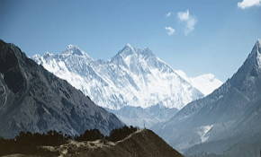 Vista da Cordilheira do Himalaia na Ásia