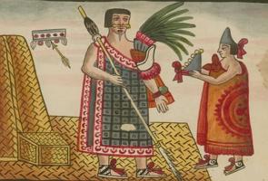 Pintura retratando a Coroação de Montezuma I