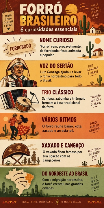 Curiosidades sobre o Forró em formato de infográfico Curiosidades sobre o Forró em formato de infográfico
