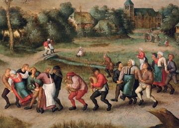 Dança Medieval Pintura medieval mostrando camponeses dançando