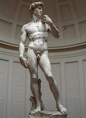 Foto da estátua David de Michelangelo