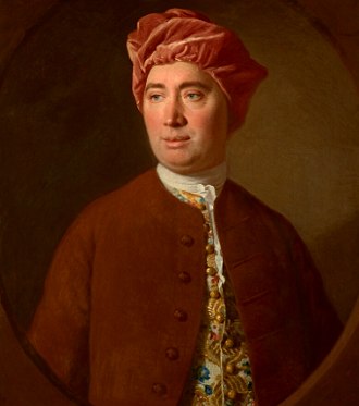 Retrato pintado do filósofo David Hume