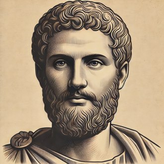 Ilustração do matemático grego antigo Diofanto de Alexandria