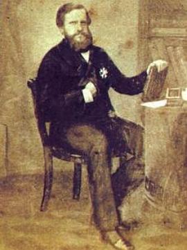Pintura de Dom Pedro II aos 32 anos de idade