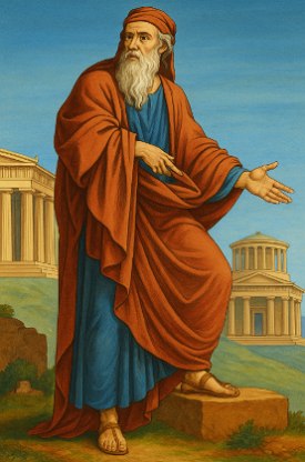 Figura do filósofo grego Empédocles de Agrigento
