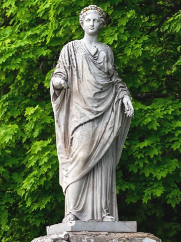 Ilustração da estátua da deusa grega Deméter Ilustração da estátua da deusa grega Deméter
