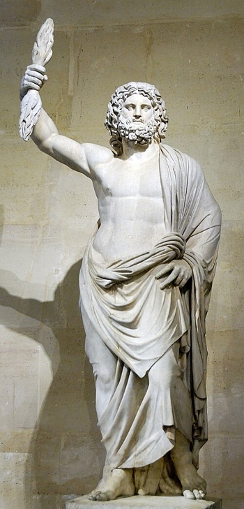 Zeus, deus grego Foto de estátua do deus grego Zeus