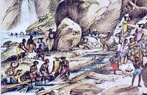 Extração de ouro no Brasil Colonial