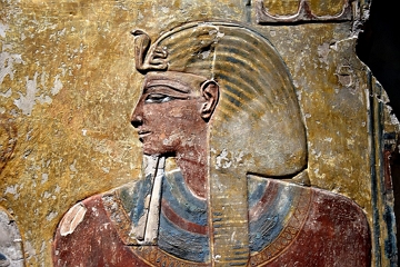 Faraó Seti I Relevo com a face do faraó Seti I
