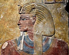 Relevo com a face do faraó Seti I