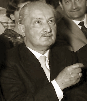 Martin Heidegger Foto em preto e branco de Martin Heidegger