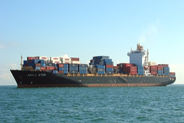 Transporte de carga marítimo Navio de carga no mar com vários containers