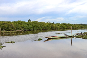 Foto da Barragem de Santana no rio Jaguaribe