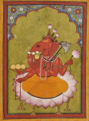 Pintura da divindade hindu Ganesha