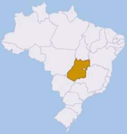 Localização do estado de Goiás no Brasil