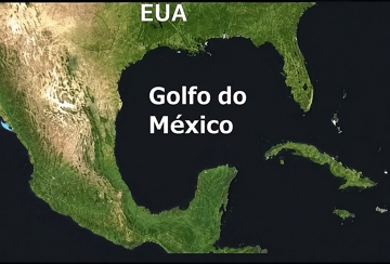 Golfo do México Imagem aérea da região do Golfo do México
