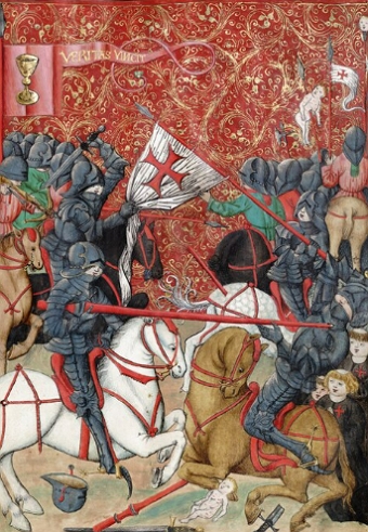 Cena de uma batalha durante as Guerras Hussitas