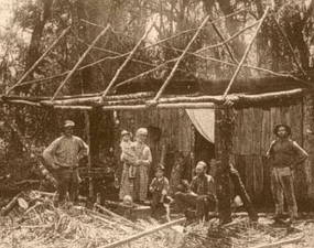 Foto de imigrantes alemães no Rio Grande do Sul