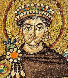 Mosaico do Imperador Justiniano do Império Bizantino