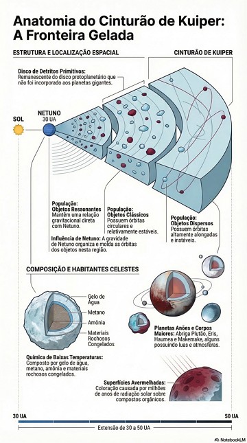 Cinturão de Kuiper Infográfico sobre o Cinturão de Kuiper