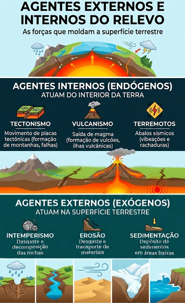 Infogr&aacute;fico sobre agentes de relevo