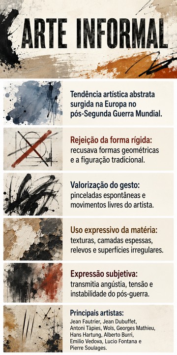 Infográfico sobre a Arte Informal Infográfico sobre a Arte Informal