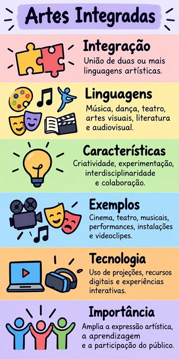 Infográfico sobre as Artes Integradas Infográfico sobre as Artes Integradas
