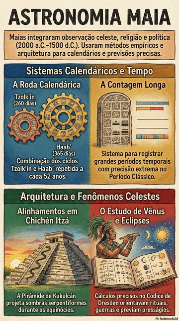 Infográfico sobre a astronomia maia Infográfico sobre a astronomia maia