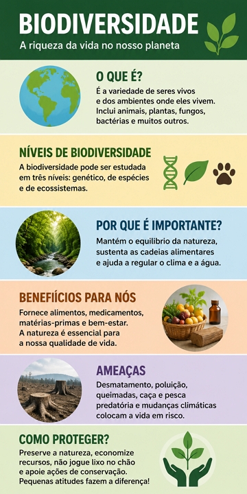 Infogr&aacute;fico sobre Biodiversidade