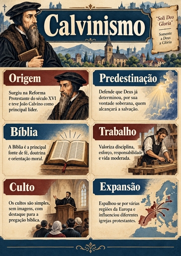 Infogr&aacute;fico sobre o Calvinismo
