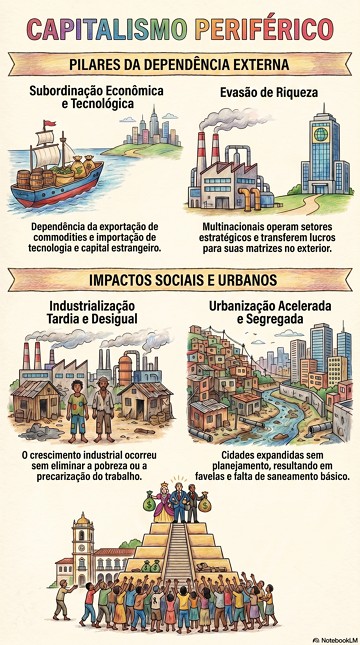 Infográfico sobre as principais características do capitalismo periférico Infográfico sobre as principais características do capitalismo periférico