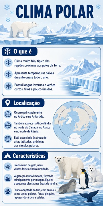 Infográfico sobre o clima polar Infográfico sobre o clima polar