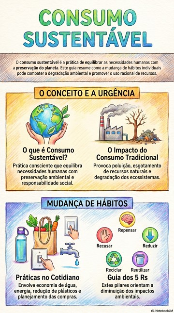 Infográfico sobre o consumo sustentável Infográfico sobre o consumo sustentável