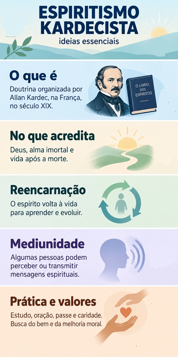 Infográfico sobre o Espiritismo kardecista Infográfico sobre o Espiritismo kardecista
