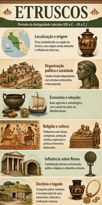Infográfico sobre os etruscos Infográfico sobre os etruscos