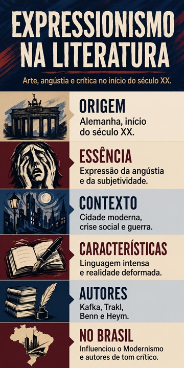 Infográfico sobre o Expressionismo na Literatura Infográfico sobre o Expressionismo na Literatura