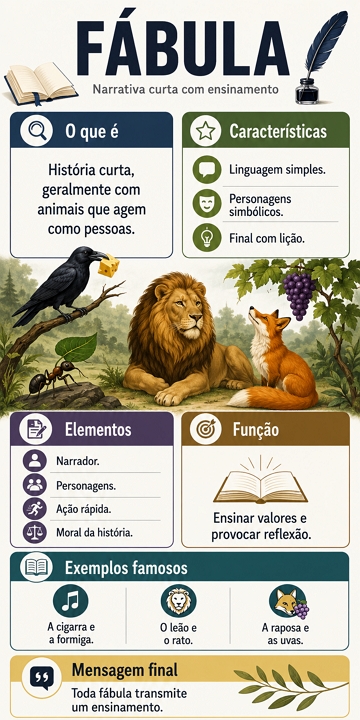 Infográfico sobre Fábula Infográfico sobre Fábula
