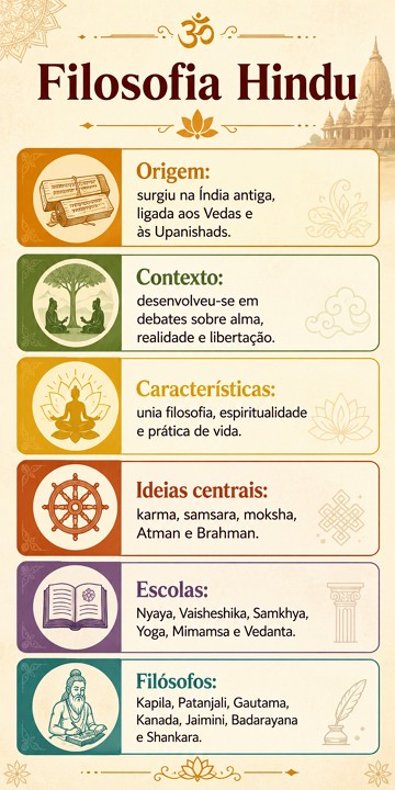 Infográfico sobre a Filosofia Hindu Infográfico sobre a Filosofia Hindu