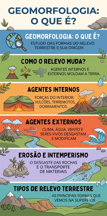 Infográfico sobre Geomorfologia Infográfico sobre Geomorfologia