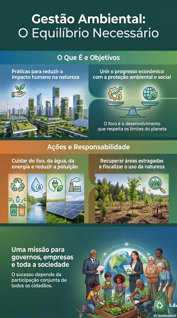Infográfico didático sobre Gestão Ambiental Infográfico didático sobre Gestão Ambiental
