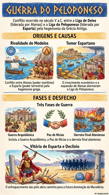 Infográfico sobre a Guerra do Peloponeso Infográfico sobre a Guerra do Peloponeso