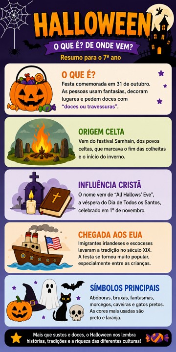 Infográfico sobre o Halloween Infográfico sobre o Halloween