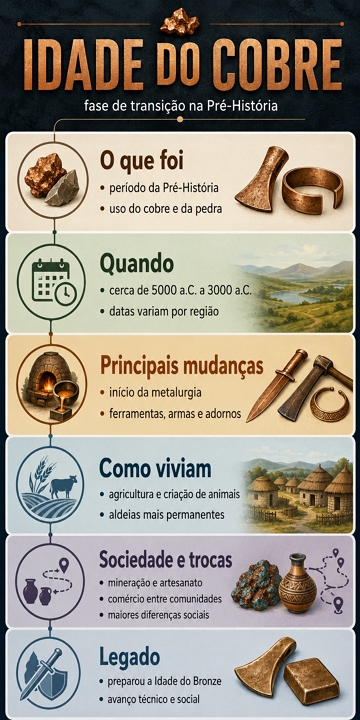 Infográfico com resumo sobre a Idade do Cobre Infográfico com resumo sobre a Idade do Cobre