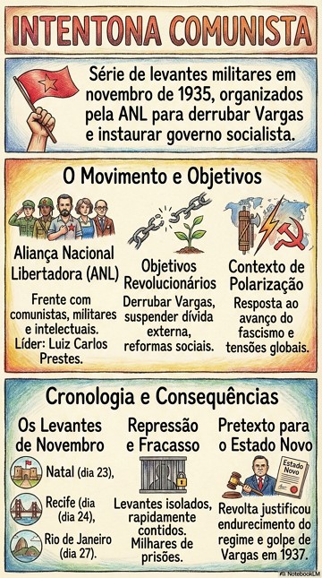 Infográfico didático sobre a Intentona Comunista de 1935 Infográfico didático sobre a Intentona Comunista de 1935