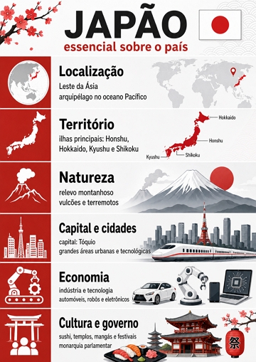 Infográfico sobre o Japão Infográfico sobre o Japão